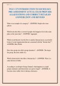 WGU C273 INTRODUCTION TO SOCIOLOGY&NewLine;PRE-ASSESSMENT ACTUAL EXAM PREP 2026&NewLine;ALLQUESTIONS AND CORRECT DETAILED&NewLine;ANSWERS &vert;NEW AND REVISED