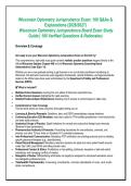 Wisconsin Optometry Jurisprudence Exam&colon; 100 Q&As &&NewLine;Explanations &lpar;2026&sol;2027&rpar;&NewLine;Wisconsin Optometry Jurisprudence Board Exam Study&NewLine;Guide &vert; 100 Verified Questions & Rationales&rpar;&NewLine;&NewLine;&NewLine;