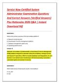 Service Now Certified System &NewLine;Administrator Examination Questions &NewLine;And Correct Answers &lpar;Verified Answers&rpar; &NewLine;Plus Rationales 2026 Q&A &vert; Instant &NewLine;Download Pdf