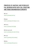 PRINCIPLES OF ANATOMY AND PHYSIOLOGY&NewLine;FULL REVISION NOTES WITH CELL STRUCTURE&NewLine;AND TISSUE ORGANIZATION CONCEPTS