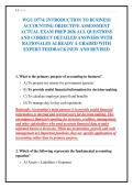 WGU D774&colon; INTRODUCTION TO BUSINESS&NewLine;ACCOUNTING OBJECTIVE ASSESSMENT&NewLine;ACTUAL EXAM PREP 2026 ALL QUESTIONS&NewLine;AND CORRECT DETAILED ANSWERS WITH&NewLine;RATIONALES ALREADY A GRADED WITH&NewLine;EXPERT FEEDBACK &vert;NEW AND REVISED