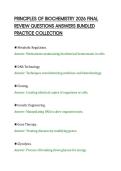 PRINCIPLES OF BIOCHEMISTRY 2026 FINAL&NewLine;REVIEW QUESTIONS ANSWERS BUNDLED&NewLine;PRACTICE COLLECTION