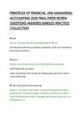 PRINCIPLES OF FINANCIAL AND MANAGERIAL&NewLine;ACCOUNTING 2026 FINAL PAPER REVIEW&NewLine;QUESTIONS ANSWERS BUNDLED PRACTICE&NewLine;COLLECTION