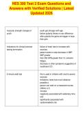 HES 300 Test 2 Exam Questions and&NewLine;Answers with Verified Solutions &vert; Latest&NewLine;Updated 2026