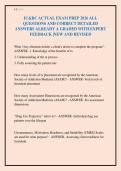 IC&RC ACTUAL EXAM PREP 2026 ALL&NewLine;QUESTIONS AND CORRECT DETAILED&NewLine;ANSWERS ALREADY A GRADED WITH EXPERT&NewLine;FEEDBACK &vert;NEW AND REVISED