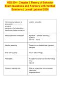 HES 354 - Chapter 2 Theory of Behavior&NewLine;Exam Questions and Answers with Verified&NewLine;Solutions &vert; Latest Updated 2026