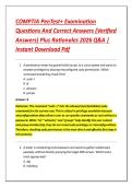 COMPTIA PenTest&plus; Examination &NewLine;Questions And Correct Answers &lpar;Verified &NewLine;Answers&rpar; Plus Rationales 2026 Q&A &vert; &NewLine;Instant Download Pdf 