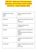 HES 354 - Multi-level Theories Exam&NewLine;Questions and Answers with Verified&NewLine;Solutions &vert; Latest Updated 2026