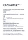 NCSF CERTIFICATION - HEALTH & PHYSICAL FITNESS EXAM QUESTIONS AND ANSWERS &vert; GRADED A