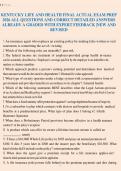 KENTUCKY LIFE AND HEALTH FINAL ACTUAL EXAM PREP&NewLine;2026 ALL QUESTIONS AND CORRECT DETAILED ANSWERS&NewLine;ALREADY A GRADED WITH EXPERT FEEDBACK &vert;NEW AND&NewLine;REVISED&NewLine;