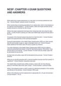NCSF CHAPTER 4 EXAM QUESTIONS AND ANSWERS