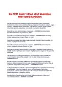 Bio 1001 Exam 1 &lpar;Paul&comma; LSU&rpar; Questions With Verified Answers