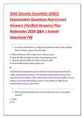 GIAC Security Essentials &lpar;GSEC&rpar; &NewLine;Examination Questions And Correct &NewLine;Answers &lpar;Verified Answers&rpar; Plus &NewLine;Rationales 2026 Q&A &vert; Instant &NewLine;Download Pdf