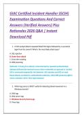 GIAC Certified Incident Handler &lpar;GCIH&rpar; &NewLine;Examination Questions And Correct &NewLine;Answers &lpar;Verified Answers&rpar; Plus &NewLine;Rationales 2026 Q&A &vert; Instant &NewLine;Download Pdf