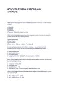 NCSF CSC EXAM QUESTIONS AND ANSWERS