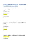 NURS 302 Pathophysiology Exam 1 Questions With Correct Answers&vert; Latest Update