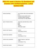 HES 410&colon; exam 2 &lpar;lecture 12&rpar; Questions and&NewLine;Answers with Verified Solutions &vert; Latest&NewLine;Updated 2026
