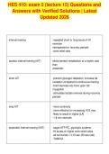HES 410&colon; exam 2 &lpar;lecture 15&rpar; Questions and&NewLine;Answers with Verified Solutions &vert; Latest&NewLine;Updated 2026