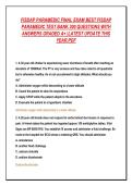 FISDAP PARAMEDIC FINAL EXAM BEST FISDAP&NewLine;PARAMEDIC TEST BANK 300 QUESTIONS WITH&NewLine;ANSWERS GRADED A&plus; &vert;LATEST UPDATE THIS&NewLine;YEAR&period;PDF