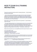 NCSF PT EXAM CH&period;8 &lpar;TRAINING INSTRUCTION&rpar; QUESTIONS AND ANSWERS