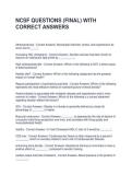 NCSF QUESTIONS &lpar;FINAL&rpar; WITH CORRECT ANSWERS