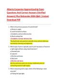 Alberta Carpenter Apprenticeship Exam &NewLine;Questions And Correct Answers &lpar;Verified &NewLine;Answers&rpar; Plus Rationales 2026 Q&A &vert; Instant &NewLine;Download Pdf&NewLine;