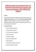 FISDAP Paramedic Final Latest Practice Exam 150&NewLine;Comprehensive Paramedic Practice Questions with&NewLine;Answers and Rationales LATEST UPDATE THIS&NewLine;YEAR&period;pdf