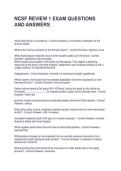 NCSF REVIEW 1 EXAM QUESTIONS AND ANSWERS