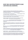 NCSF SNS MACRONUTRIENTS EXAM UESTIONS AND ANSWERS