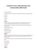 CompTIA A&plus; Core 1 &lpar;220-1101&rpar; Exam Cram&NewLine;Summary Notes 2026&excl;&excl; Actual&NewLine;