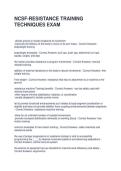 NCSF-RESISTANCE TRAINING TECHNIQUES EXAM QUESTIONS AND ANSWERS &lpar;GRADED A&rpar;