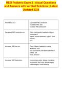 HESI Pediatric Exam 3 &vert; Atcual Questions&NewLine;and Answers with Verified Solutions &vert; Latest&NewLine;Updated 2026
