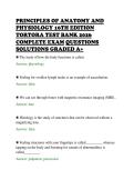 PRINCIPLES OF ANATOMY AND&NewLine;PHYSIOLOGY 16TH EDITION&NewLine;TORTORA TEST BANK 2026&NewLine;COMPLETE EXAM QUESTIONS&NewLine;SOLUTIONS GRADED A&plus;