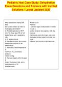 Pediatric Hesi Case Study&colon; Dehydration&NewLine;Exam Questions and Answers with Verified&NewLine;Solutions &vert; Latest Updated 2026