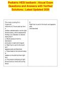 Pediatric HESI testbank &vert; Atcual Exam&NewLine;Questions and Answers with Verified&NewLine;Solutions &vert; Latest Updated 2026