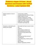 Pediatrics chapter 25 Exam &vert; Atcual&NewLine;Questions and Answers with Verified&NewLine;Solutions &vert; Latest Updated 2026&NewLine;