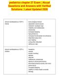 pediatrics chapter 27 Exam &vert; Atcual&NewLine;Questions and Answers with Verified&NewLine;Solutions &vert; Latest Updated 2026