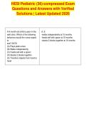 HESI Pediatric &lpar;36&rpar;-compressed Exam&NewLine;Questions and Answers with Verified&NewLine;Solutions &vert; Latest Updated 2026