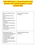 Peds HESI Exam 3 &vert; Atcual Questions and&NewLine;Answers with Verified Solutions &vert; Latest&NewLine;Updated 2026