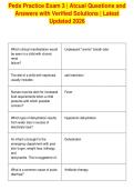 Peds Practice Exam 3 &vert; Atcual Questions and&NewLine;Answers with Verified Solutions &vert; Latest&NewLine;Updated 2026
