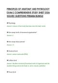 PRINCIPLES OF ANATOMY AND PHYSIOLOGY&NewLine;EXAM 2 COMPREHENSIVE STUDY SHEET 2026&NewLine;SOLVED QUESTIONS PREMIUM BUNDLE