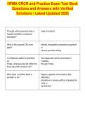HFMA CRCR and Practice Exam Test Bank&NewLine;Questions and Answers with Verified&NewLine;Solutions &vert; Latest Updated 2026&NewLine;