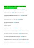 Biology 1010 Exam WITH QUESTION AND WELL&NewLine;VETRIFIED ANSWERS 2026&excl;&excl;&excl;