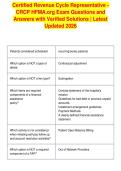 Certified Revenue Cycle Representative -&NewLine;CRCP HFMA&period;org Exam Questions and&NewLine;Answers with Verified Solutions &vert; Latest&NewLine;Updated 2026