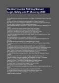 Florida Firearms Training Manual&colon; &NewLine;Legal&comma; Safety&comma; and Proficiency 2026
