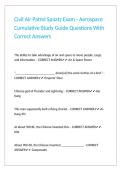Civil Air Patrol Spaatz Exam - Aerospace Cumulative Study Guide Questions With Correct Answers 