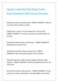 Spaatz Leadership Test Study Guide Exam Questions With Correct Answers 