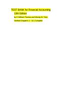 Test Bank for Financial Accounting 13th Edition by C&period; William Thomas and Wendy M&period; Tietz Complete Chapters 1 to 12 Practice Questions and Exam Study Resource