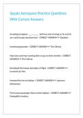Spaatz Aerospace Practice Questions With Correct Answers 