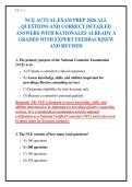 NCE ACTUAL EXAM PREP 2026 ALL&NewLine;QUESTIONS AND CORRECT DETAILED&NewLine;ANSWERS WITH RATIONALES ALREADY A&NewLine;GRADED WITH EXPERT FEEDBACK&vert;NEW&NewLine;AND REVISED